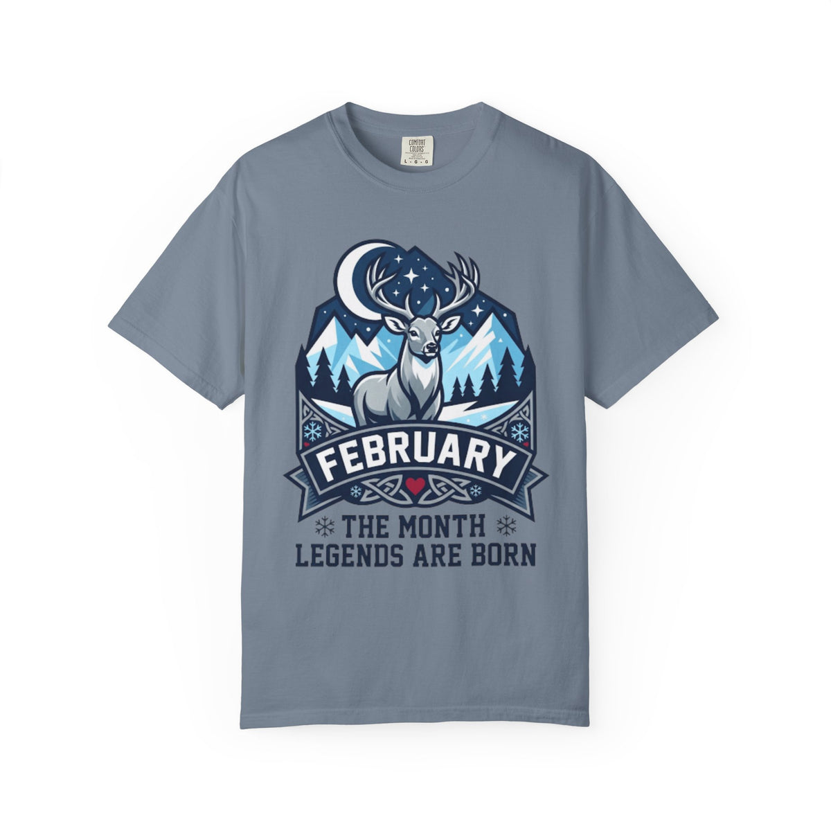 Color: Blue Jean | February Legend Unisex Garment-Dyed Tee