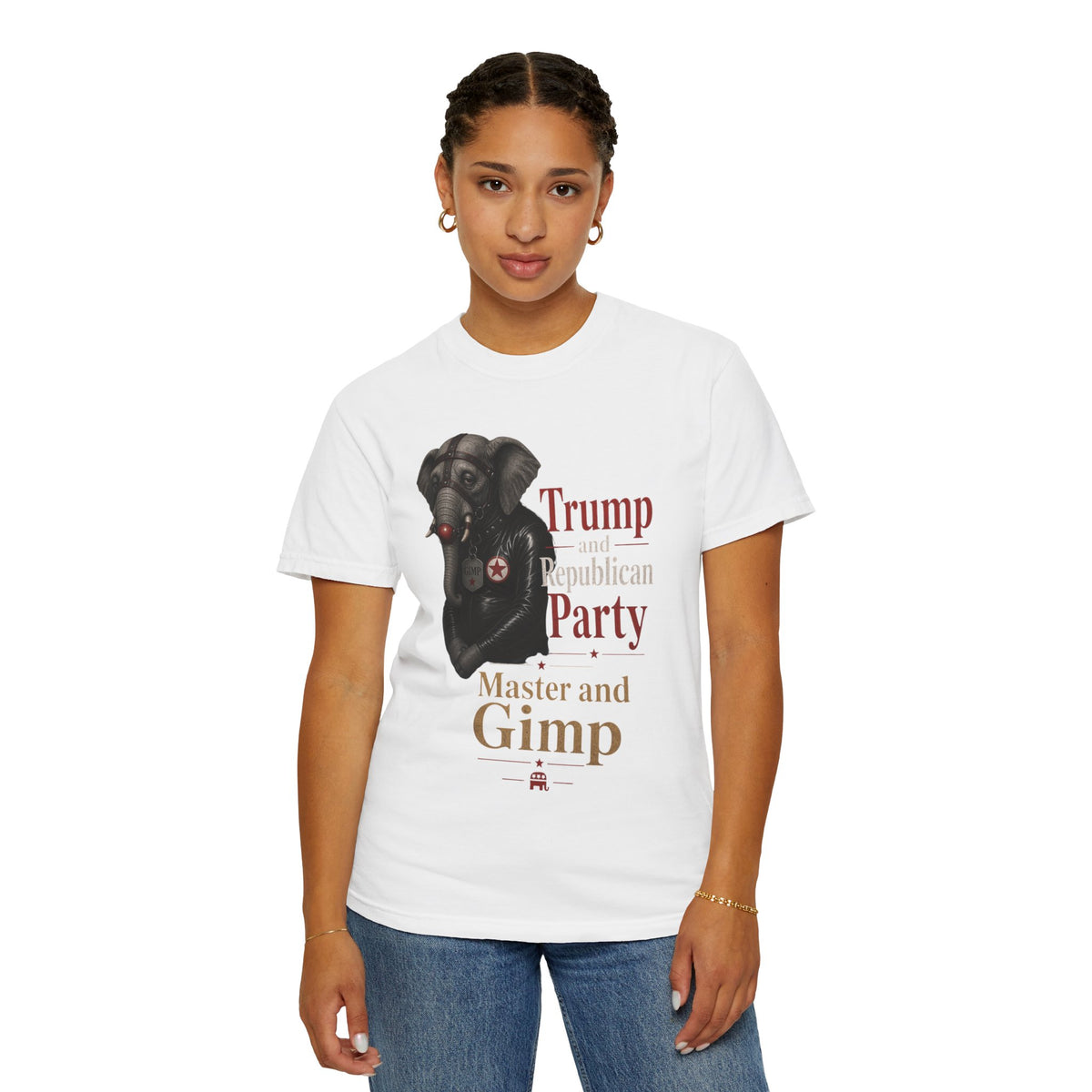 Color: White | Master and Gimp Unisex Garment-Dyed Tee
