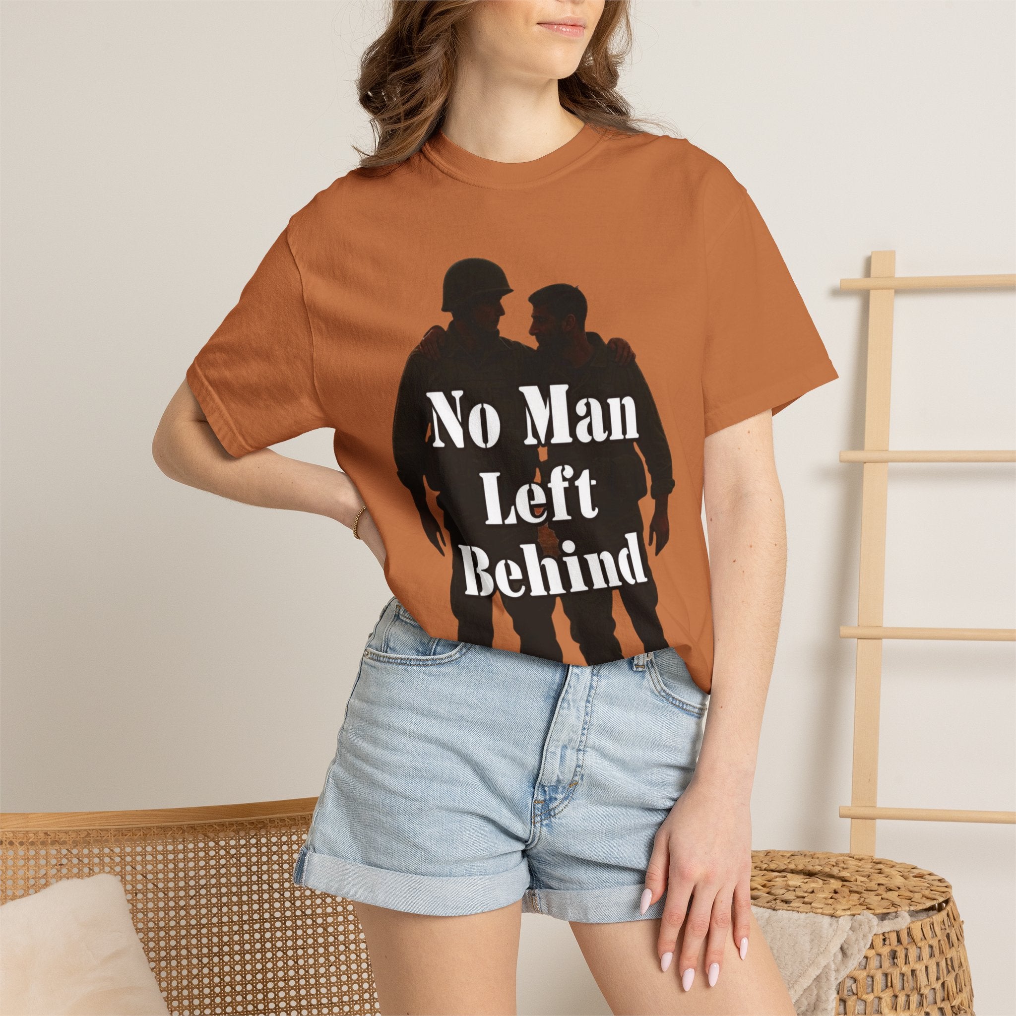 "No Man Left Behind" Unisex Garment-Dyed T-shirt