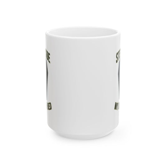 "Step Inside My Death Bed" White Ceramic Mug