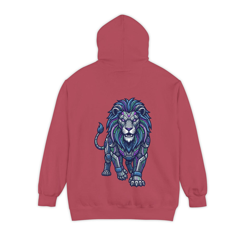 "Cyber Lion" Garment-Dyed Hoodie