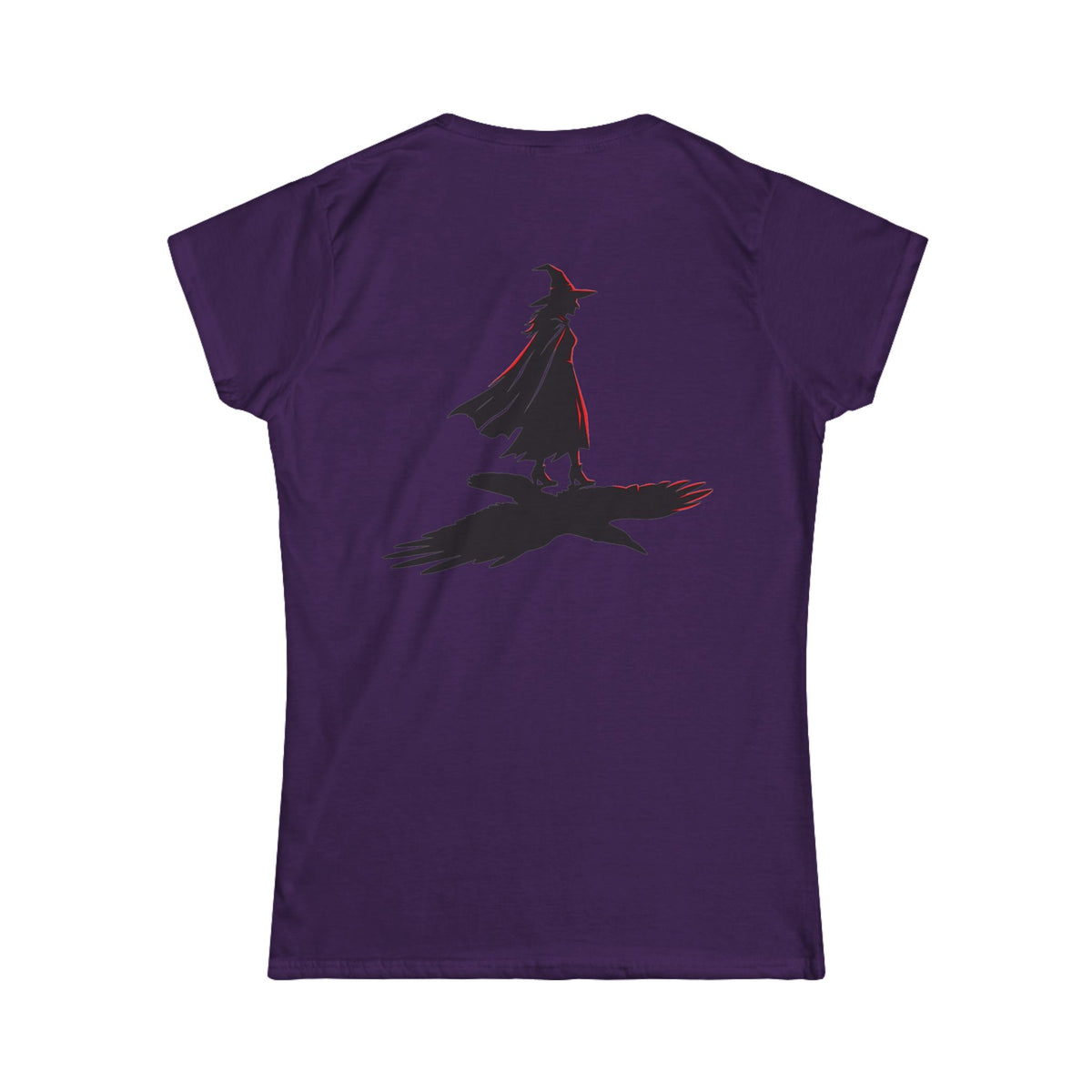 Color: Purple | Witch With Raven Shadow Women's Tee