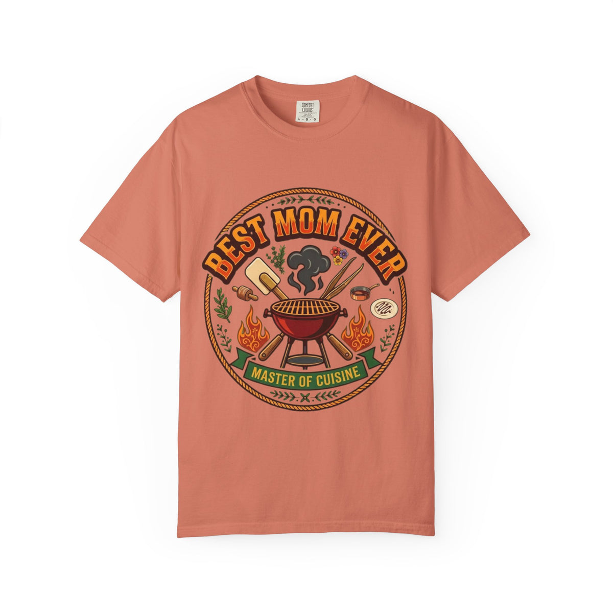Color: Terracotta | Best Mom Ever Unisex Garment-Dyed Tee