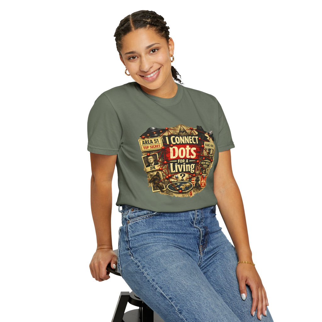 "I Connect Dots For Living" Unisex Garment-Dyed Tee