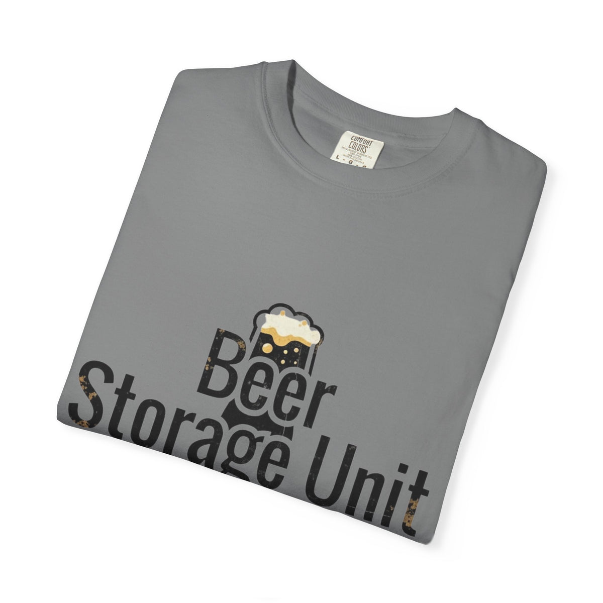 Color: Grey | Beer Storage Unit – Premium Dad Bod | Garment-Dyed Tee — AttitudeShirts