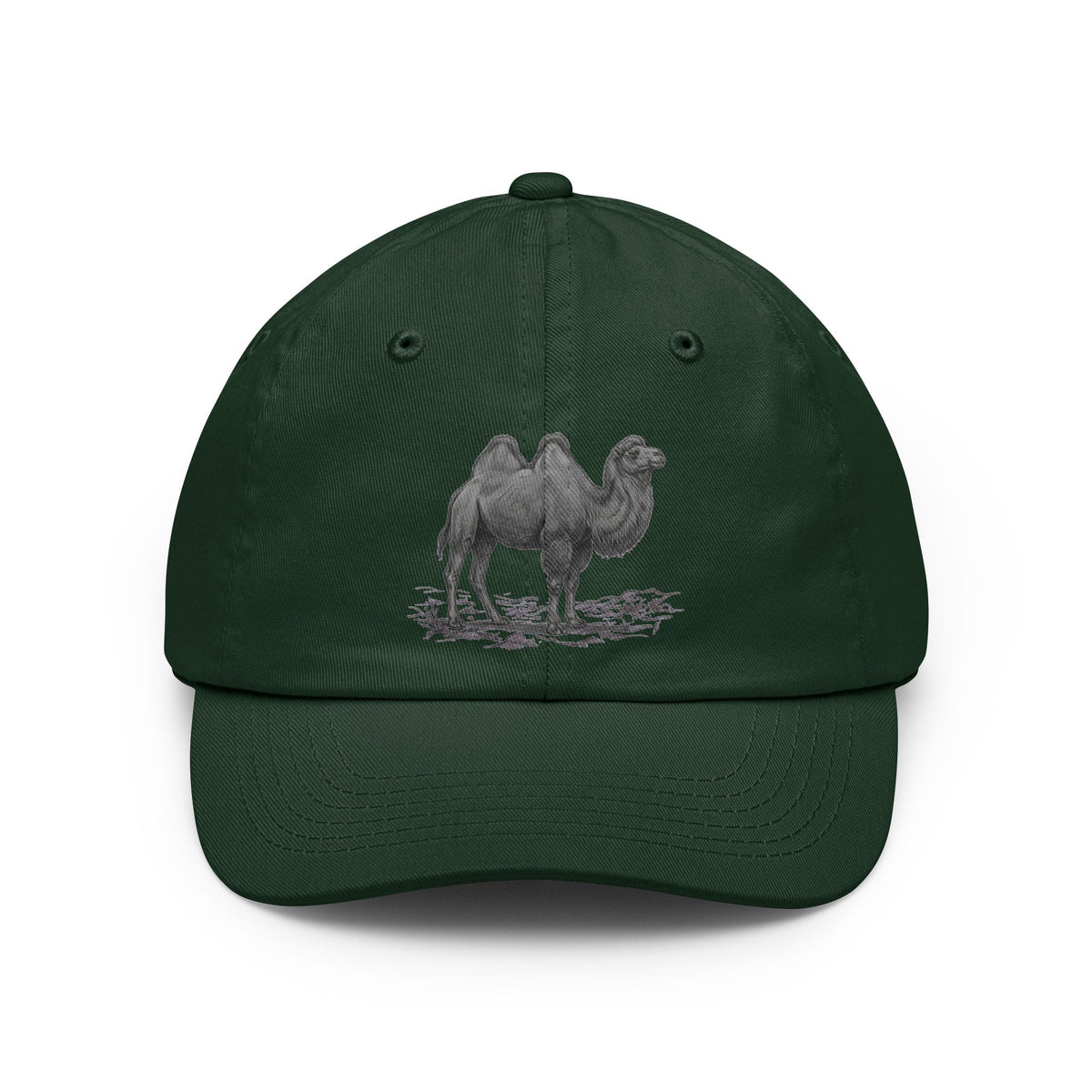 Color: Forest Green | Pencil Sketch Art Camel Dad Hat