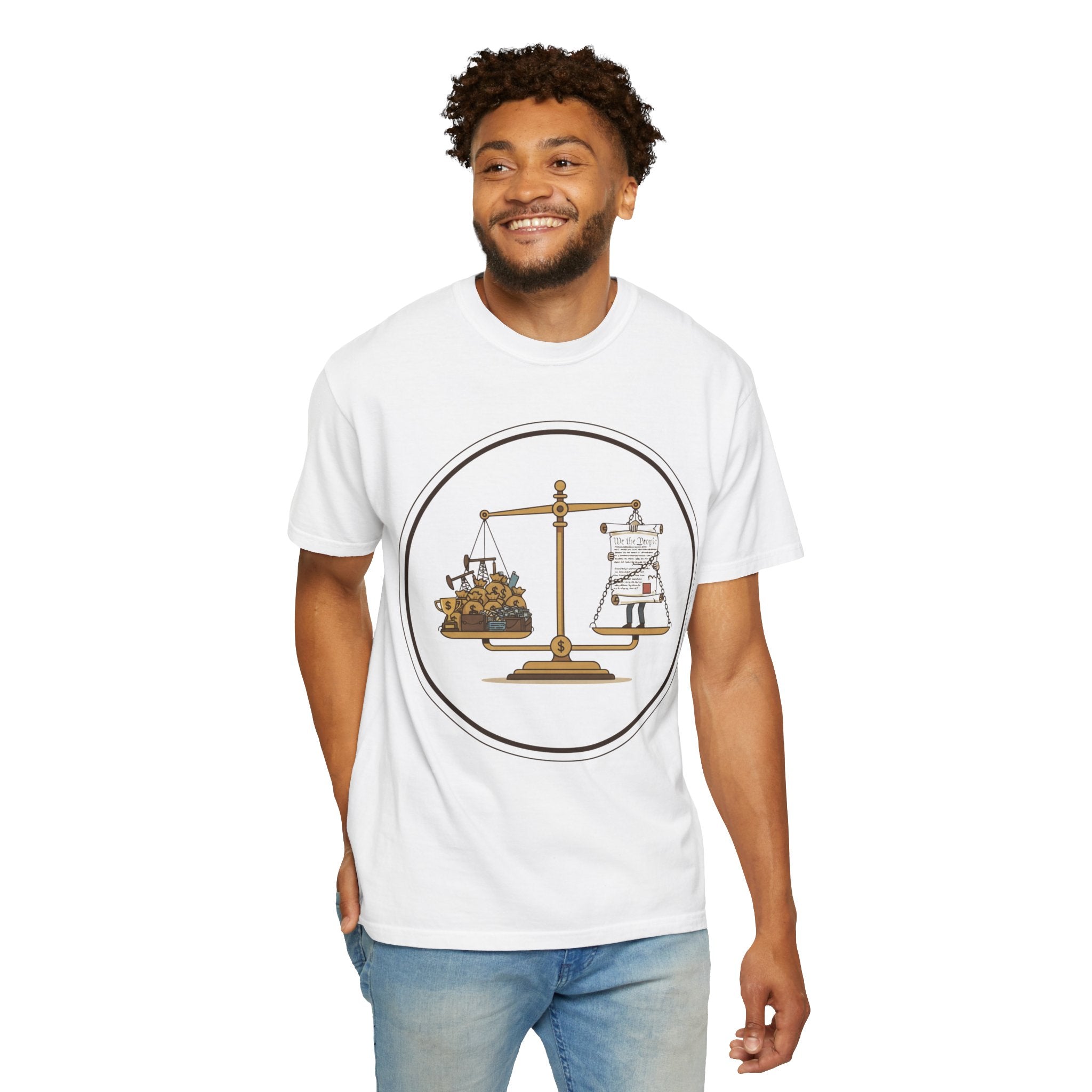 "The Economic Balance" Unisex Garment-Dyed T-shirt
