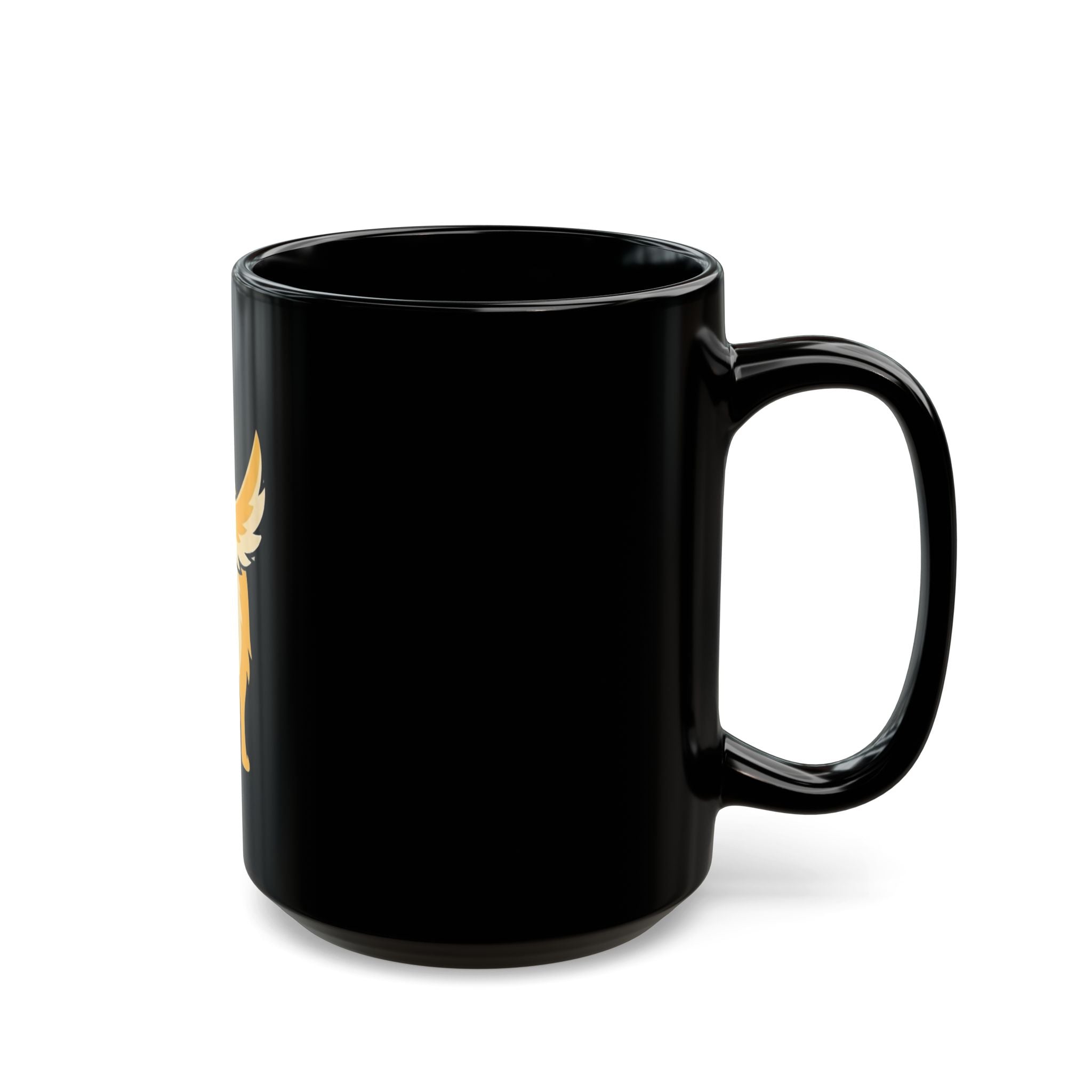 "Nice Tail" Black Ceramic Mug — Graphic