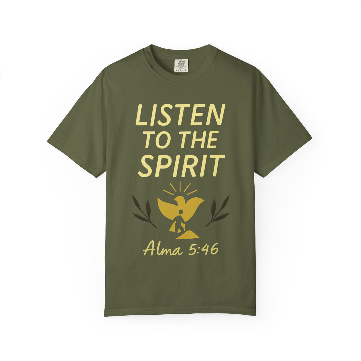Color: Hemp | Listen to the Spirit Unisex Garment-Dyed T-shirt