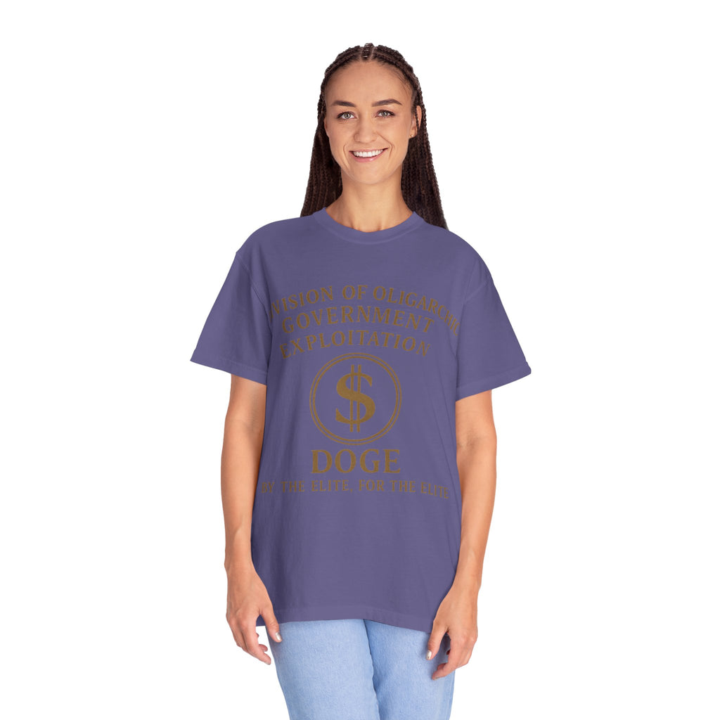 "DOGE—By the Elite, For the Elite" Unisex Garment-Dyed T-shirt