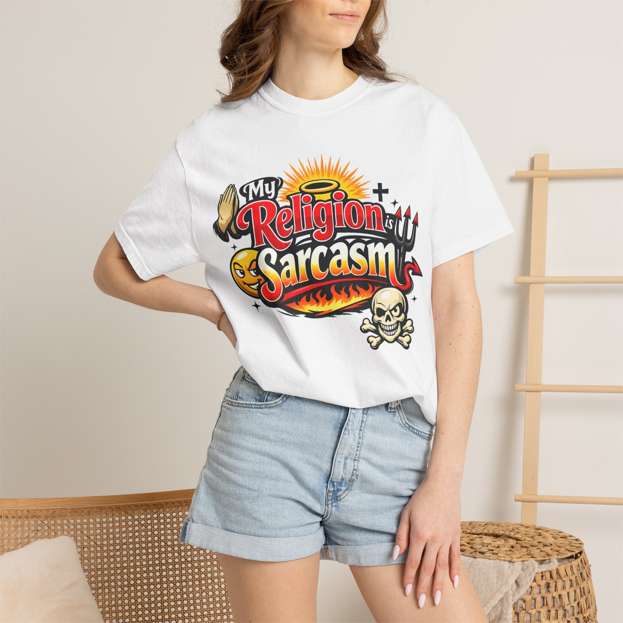 "The Church of Snark" Unisex Garment-Dyed T-shirt