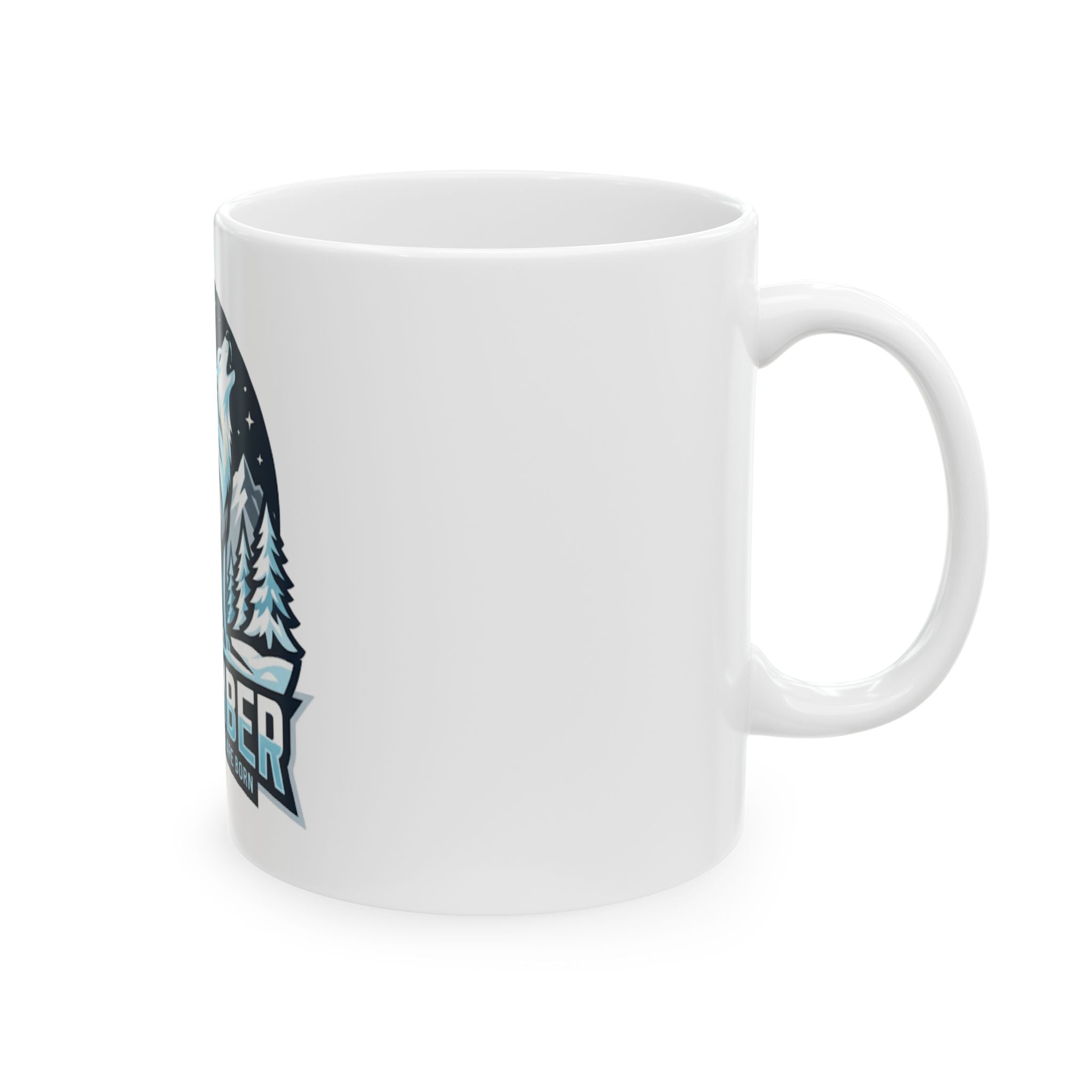 "December Legend" White Ceramic Mug