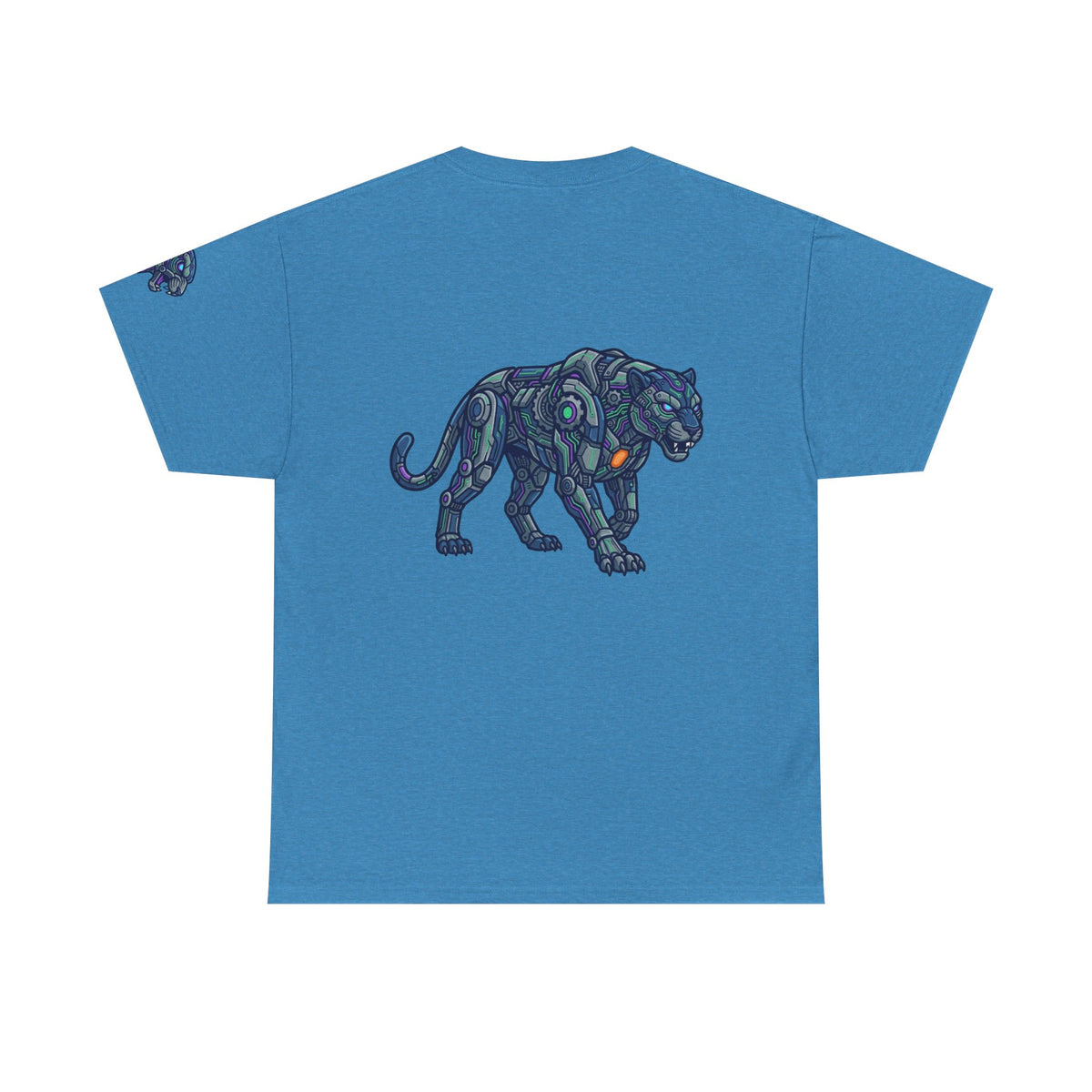 Color: Heather Sapphire | Cyber Panther Premium Graphic Tee