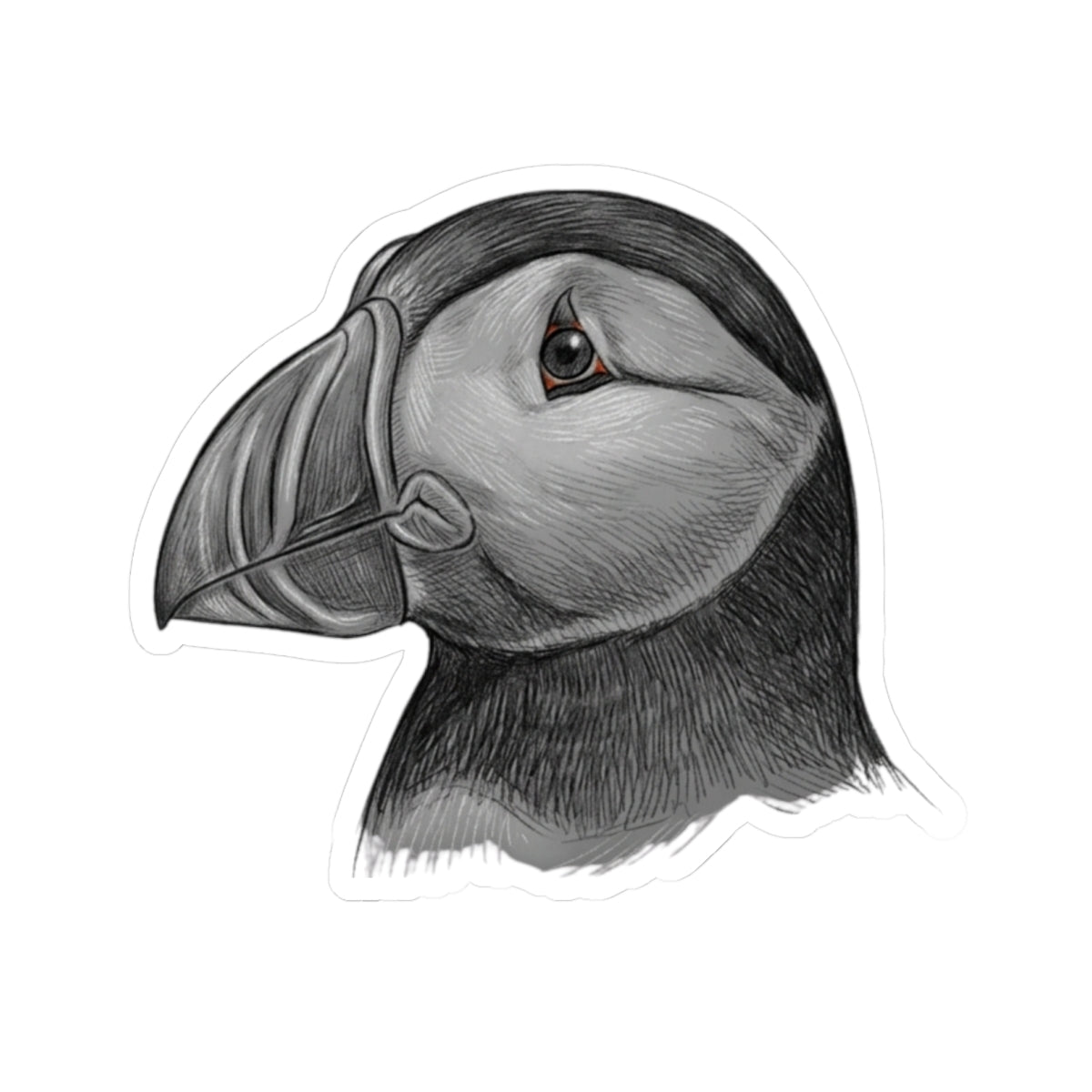 "Pencil Sketch Art Puffin" Sticker