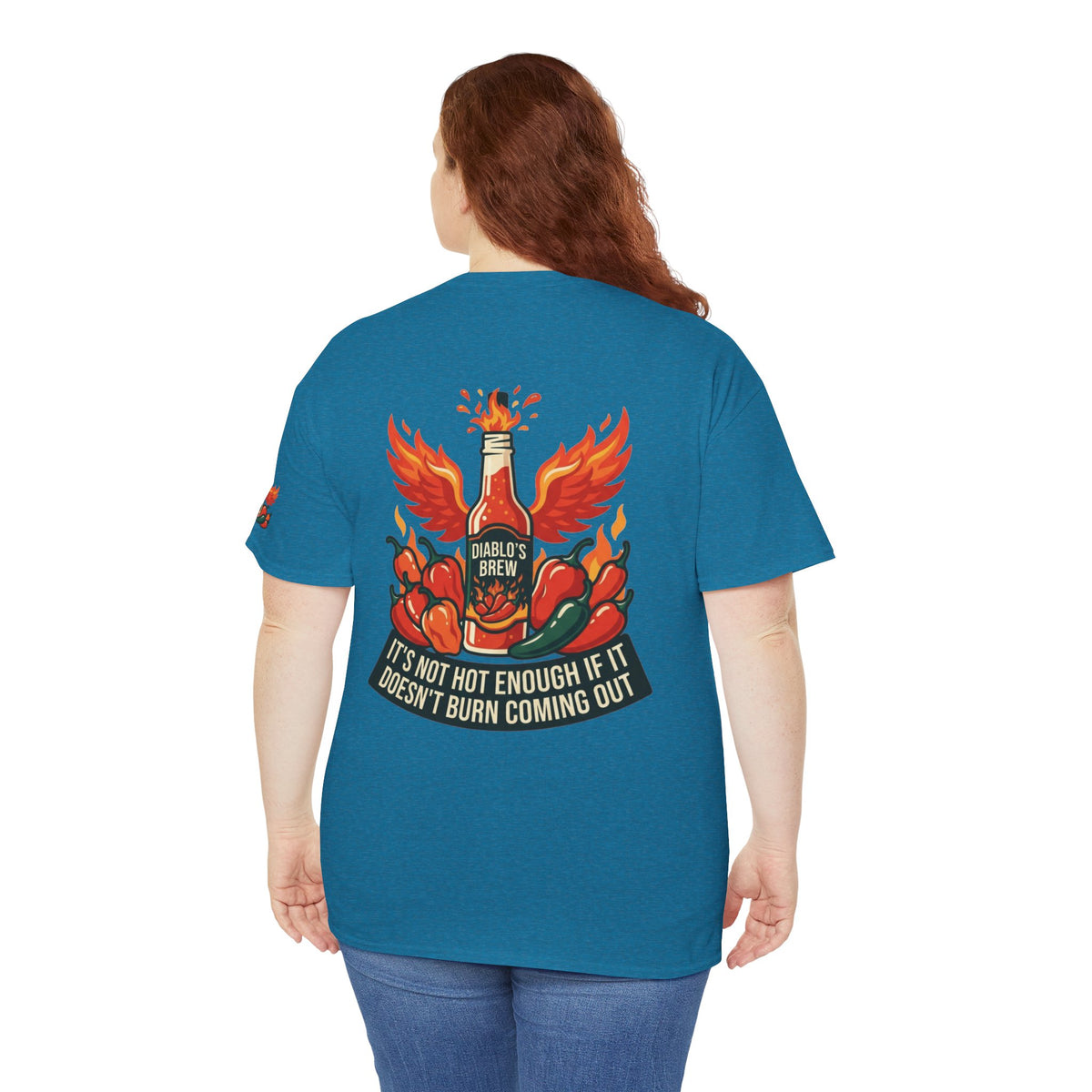 Color: Antique Sapphire | Burns Coming Out Premium Graphic Tee