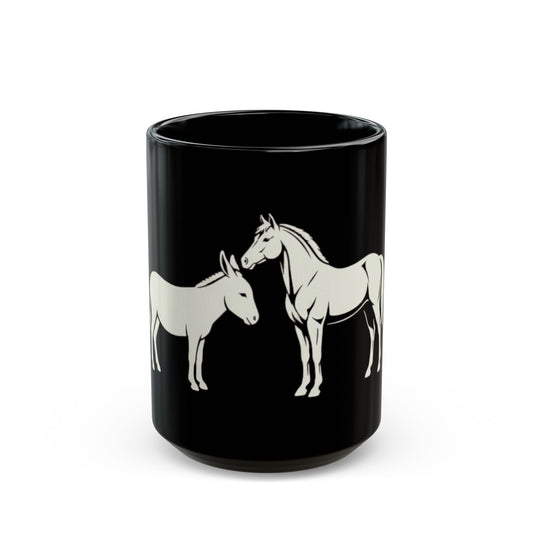 "Good Book Series Ezekiel 23 20 Love Language" Black Ceramic Mug — Graphic
