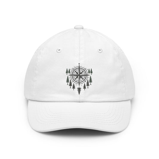 Color: White | Compass Dad Hat — Graphic
