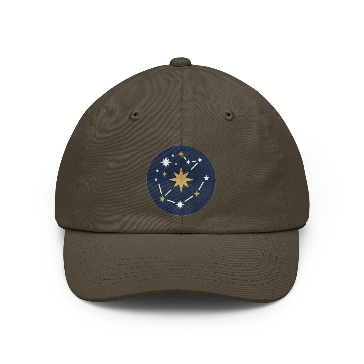 Color: Olive | Constellation Map (Dark Sky) Dad Hat — Graphic