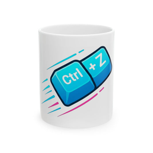 "CTRL Z My Entire Week" White Ceramic Mug — Graphic