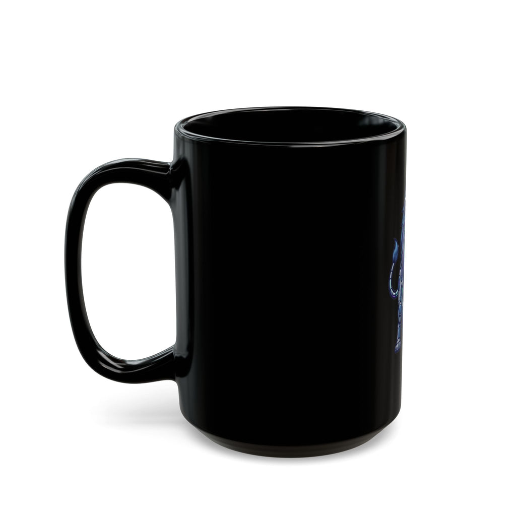 "Cyber Lion" Black Ceramic Mug