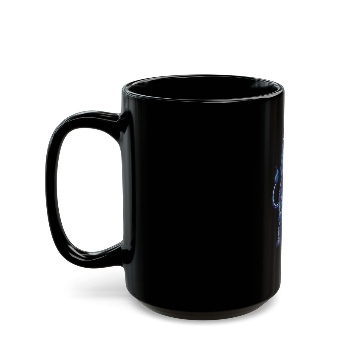 "Cyber Lion" Black Ceramic Mug