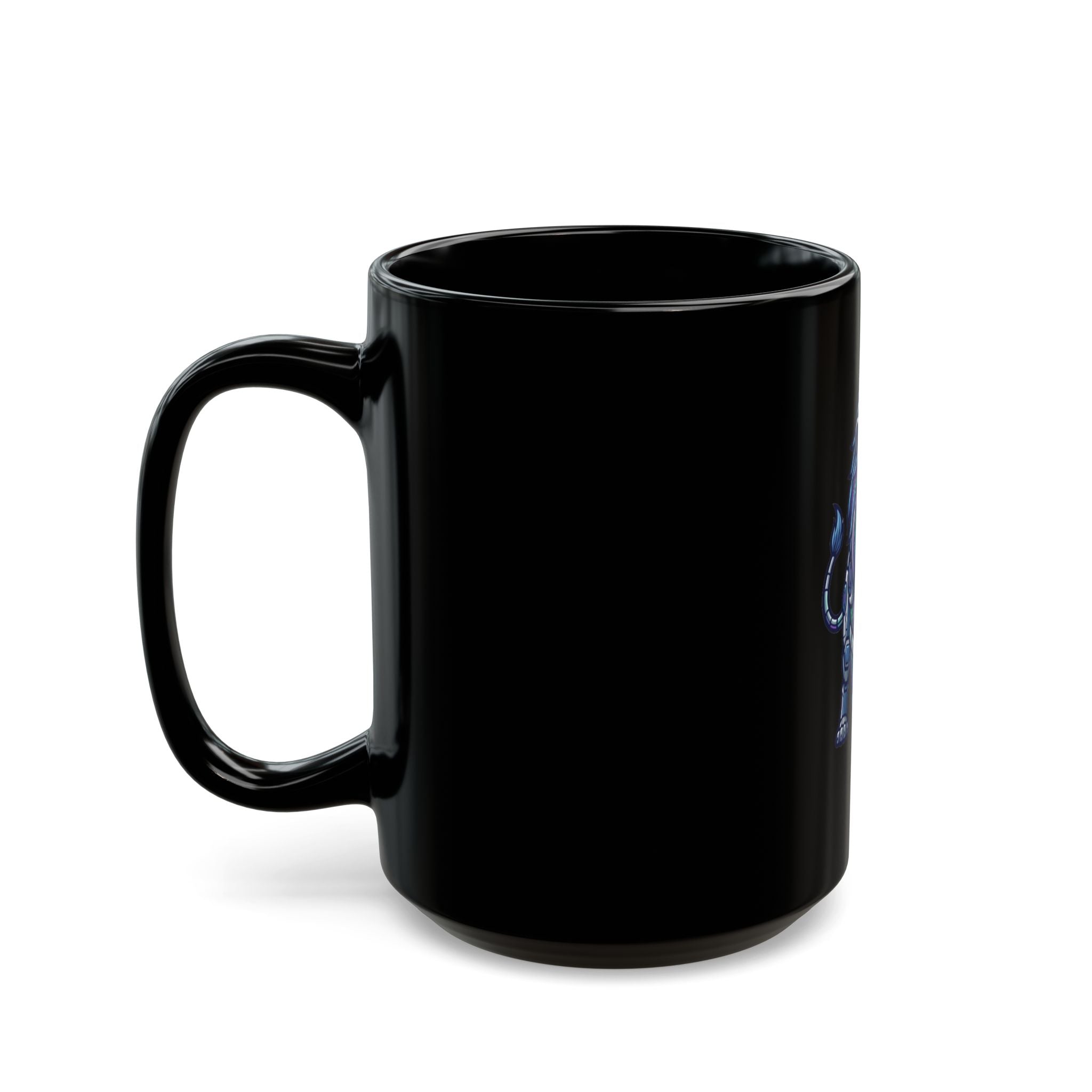 "Cyber Lion" Black Ceramic Mug