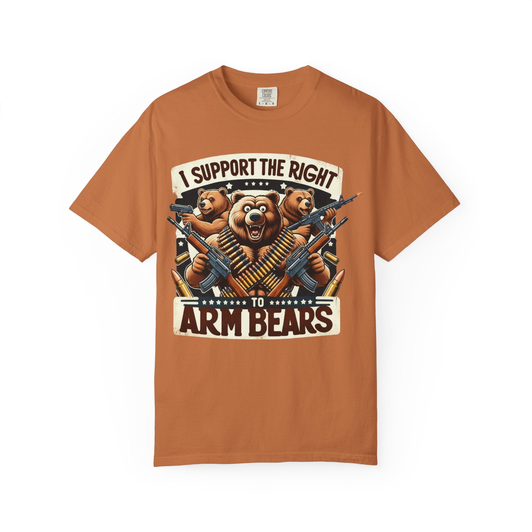 "The Right to Arm Bears (Tactical Trio)" Unisex Garment-Dyed T-shirt