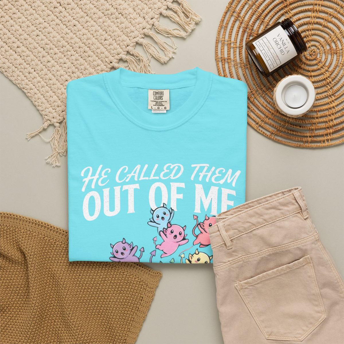 "Good Book Series He Called Them Out Of Me" Unisex Garment-Dyed Tee