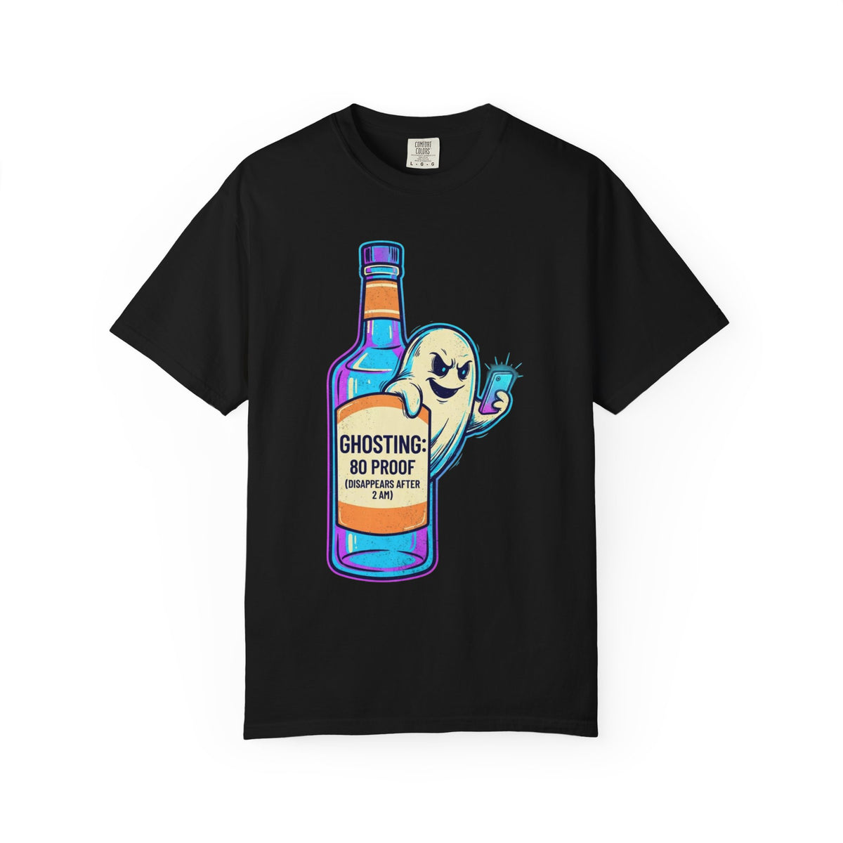 Color: Black | Ghosting Unisex Garment-Dyed Tee