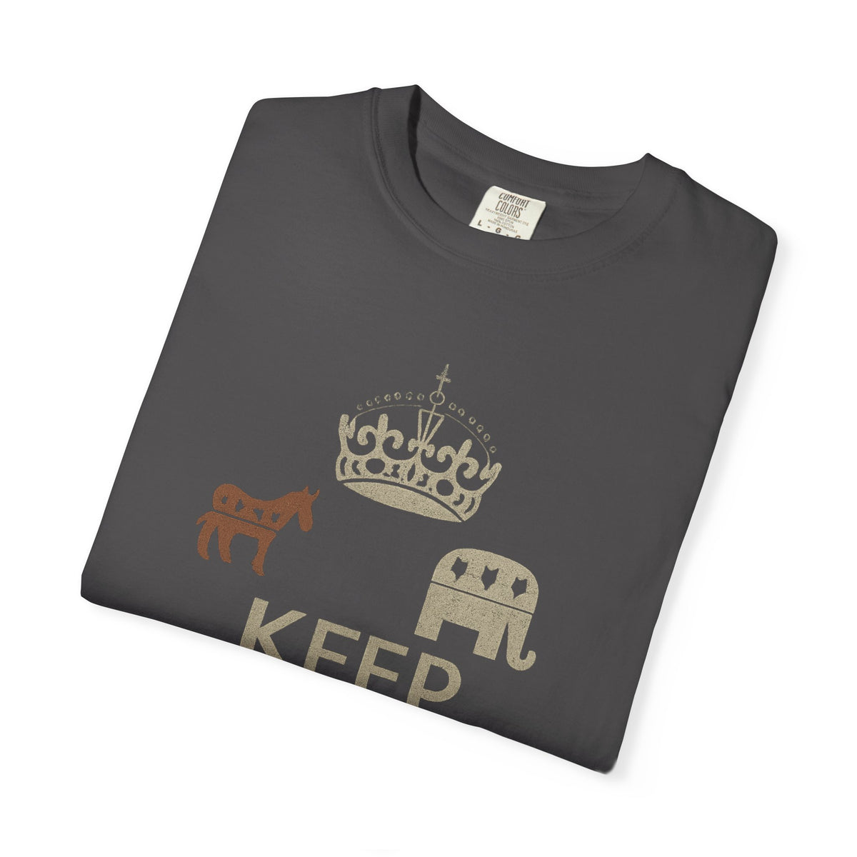 ""KEEP CALM AND BLAME THE OTHER PARTY" Unisex Garment-Dyed T-shirt