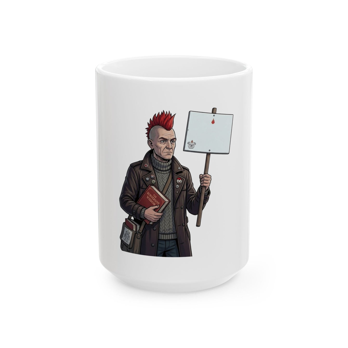 "Quiet" White Ceramic Mug