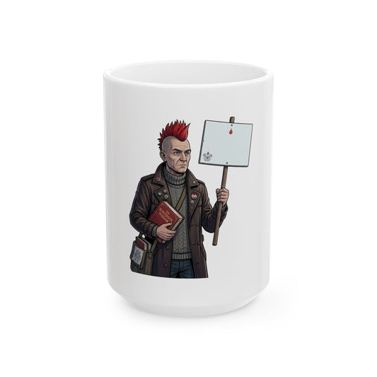 "Quiet" White Ceramic Mug