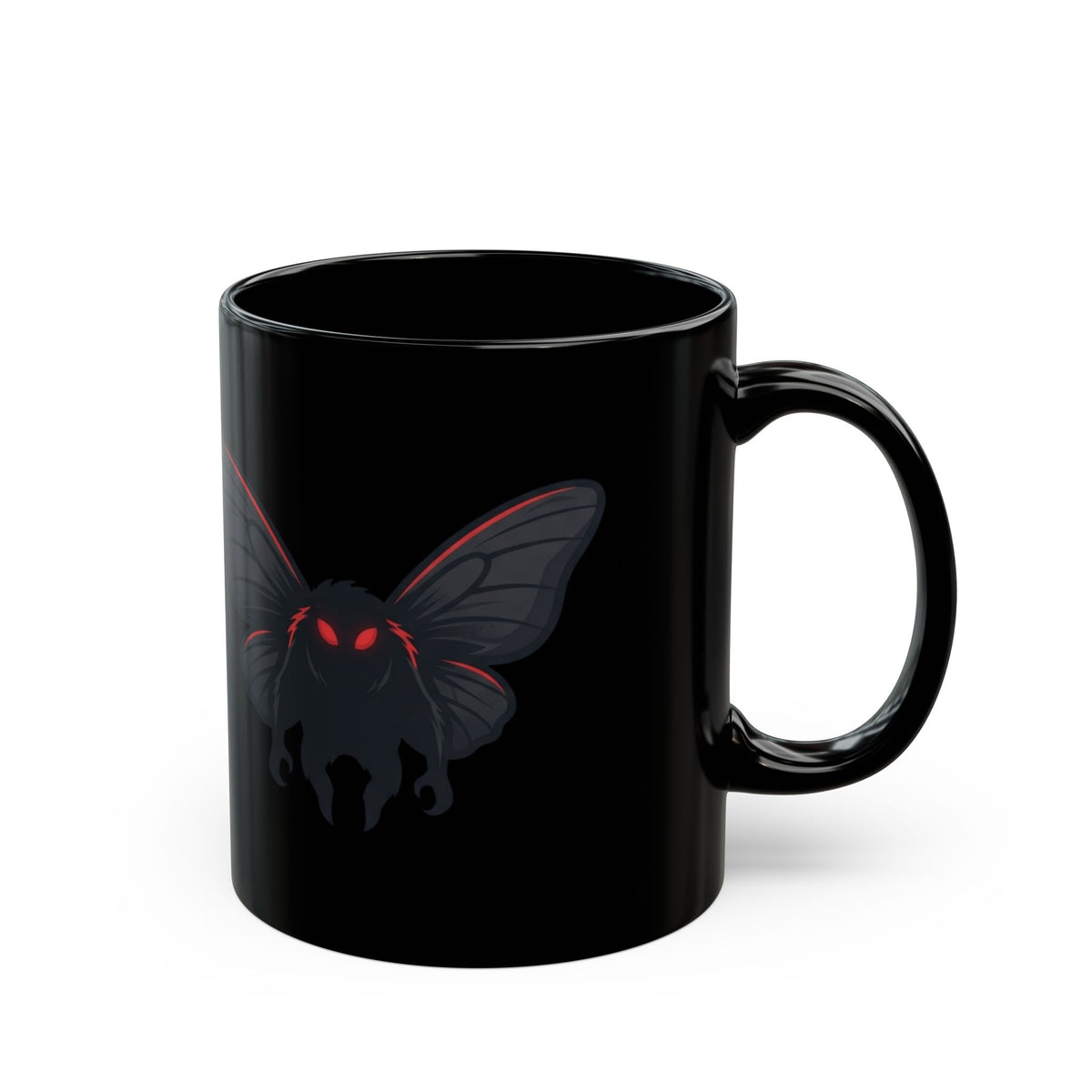 "Mothman (West Virginia, USA)" Black Ceramic Mug — Graphic