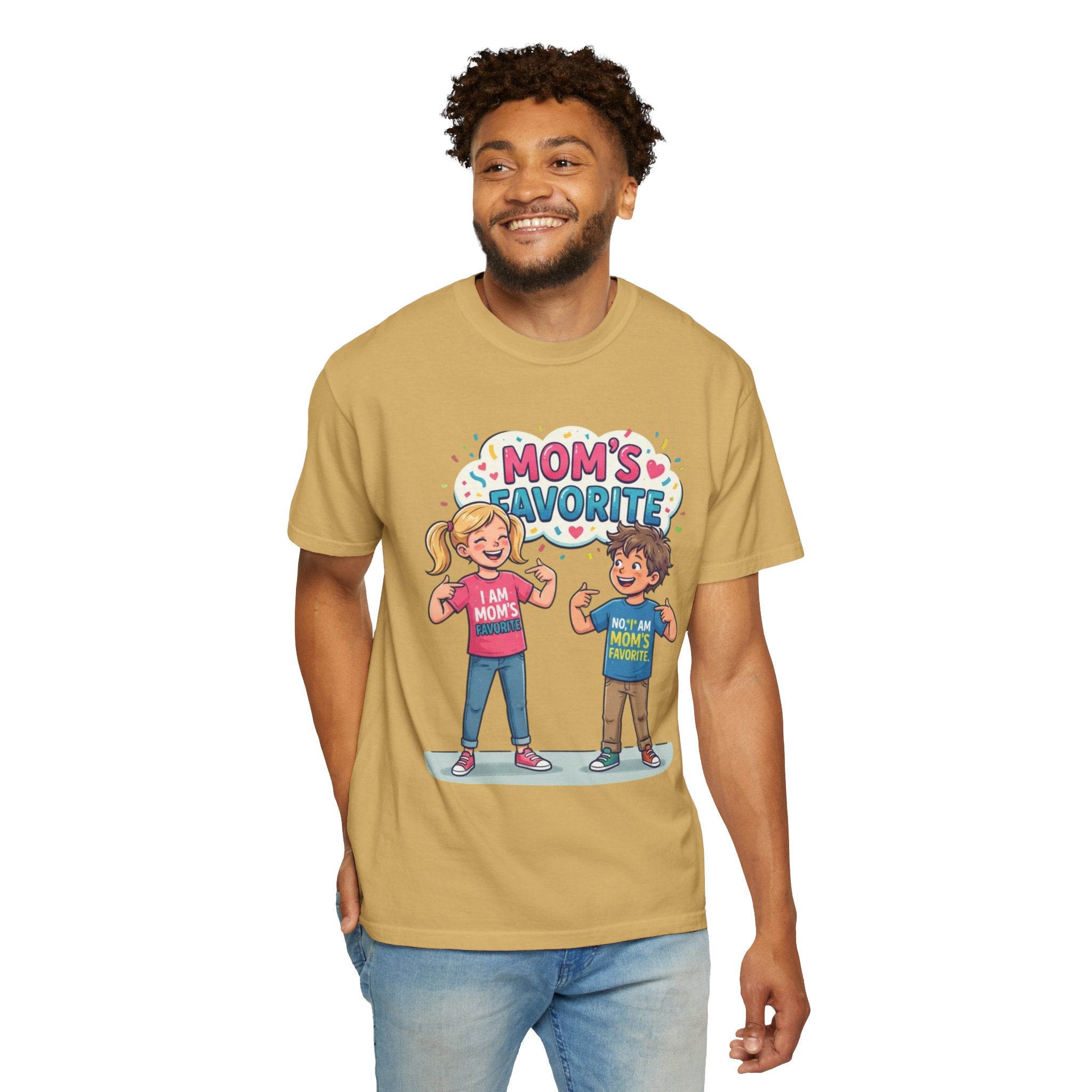 "Mom's Favorite" Unisex Garment-Dyed Tee