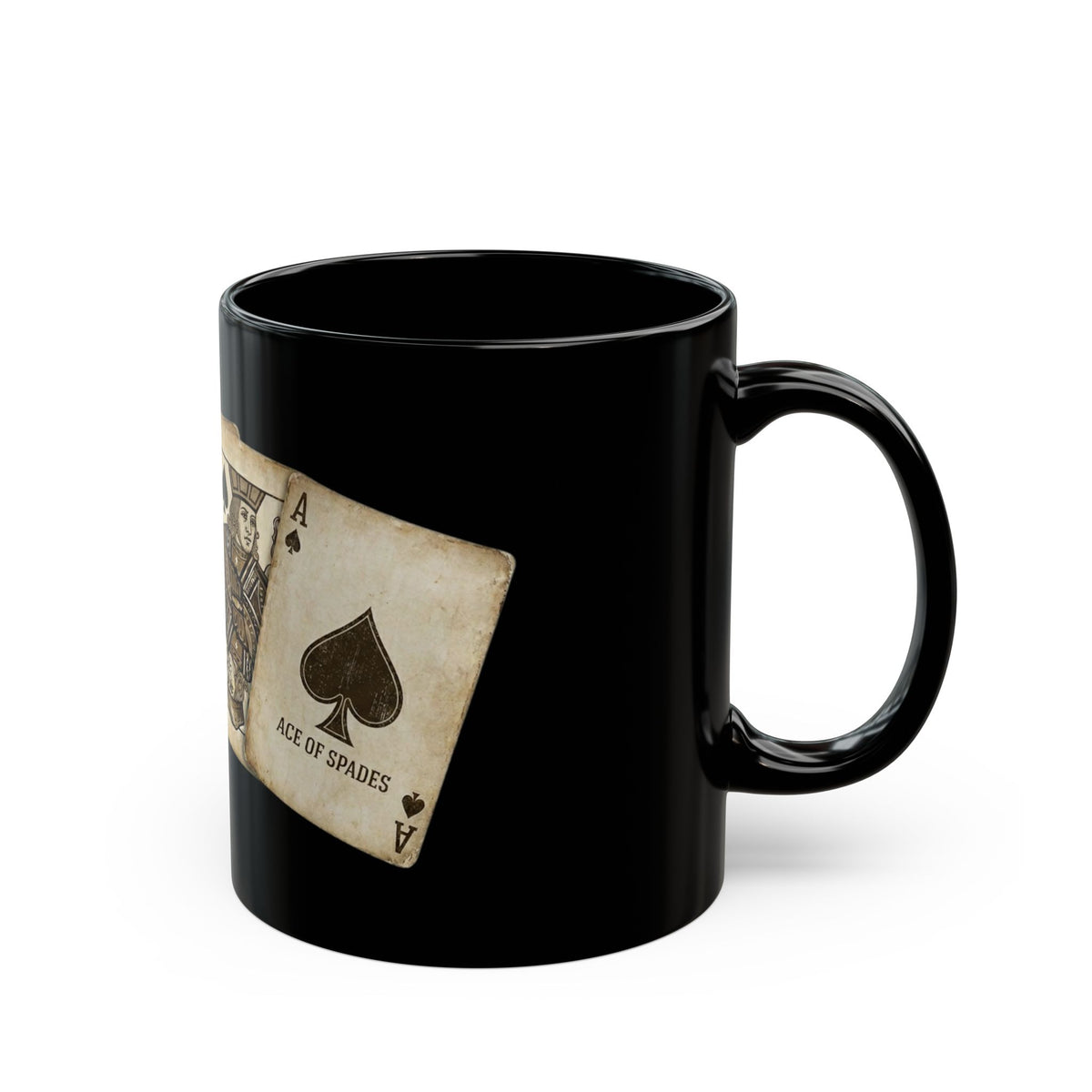"Strip Poker Professional" Black Ceramic Mug — Graphic