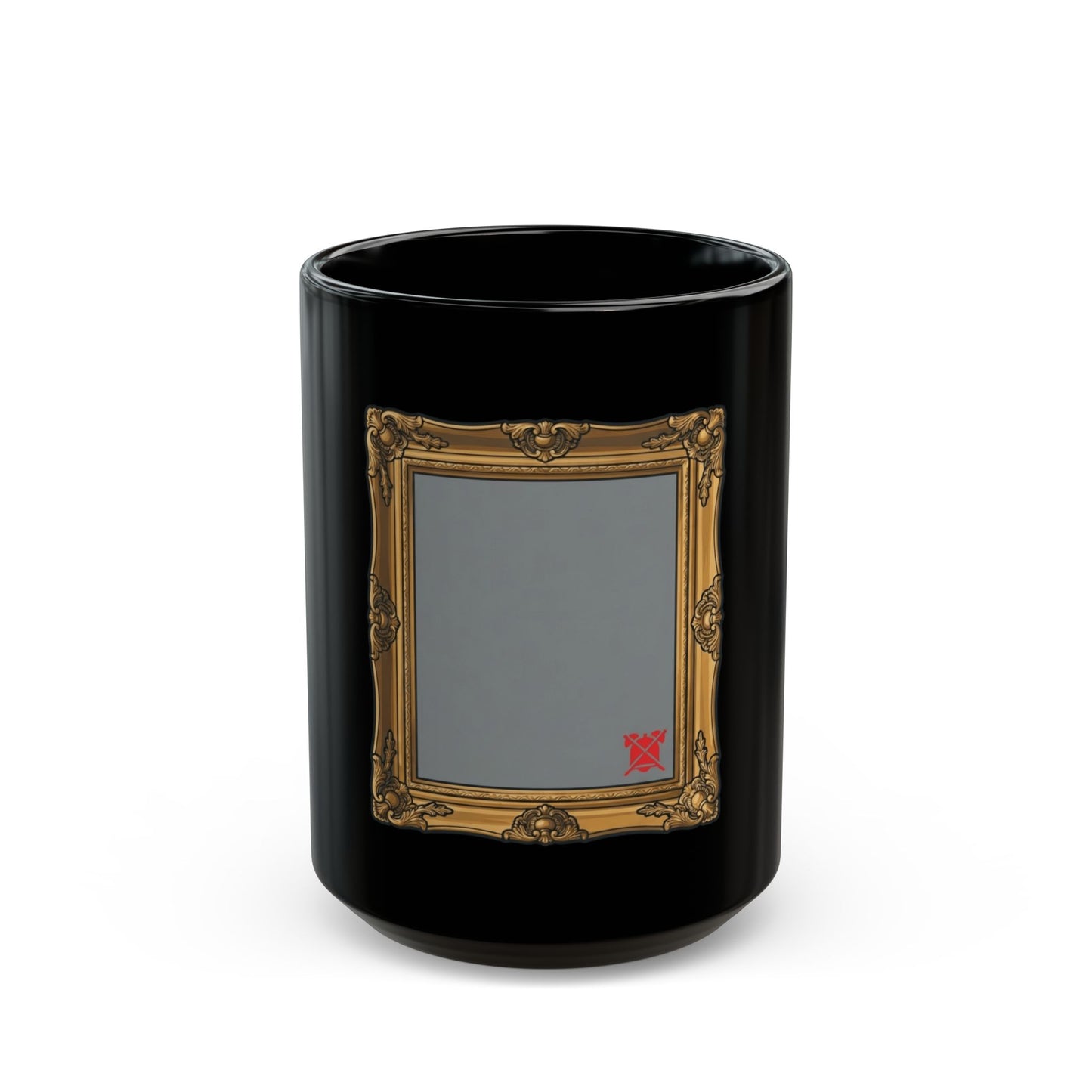 "Nobody Was Watching" Black Ceramic Mug — Graphic