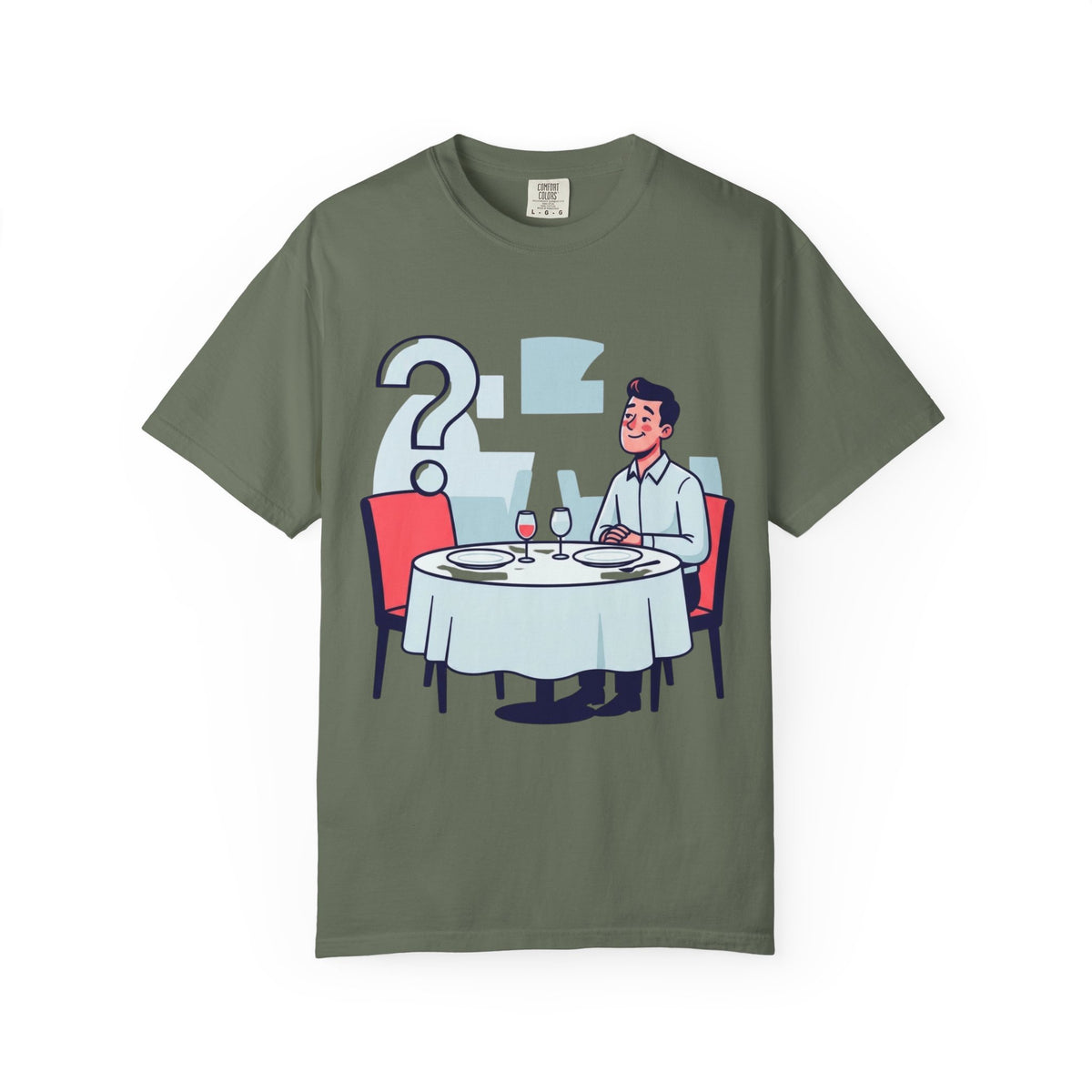 Color: Moss | Main Character Energy Unisex Garment-Dyed Tee