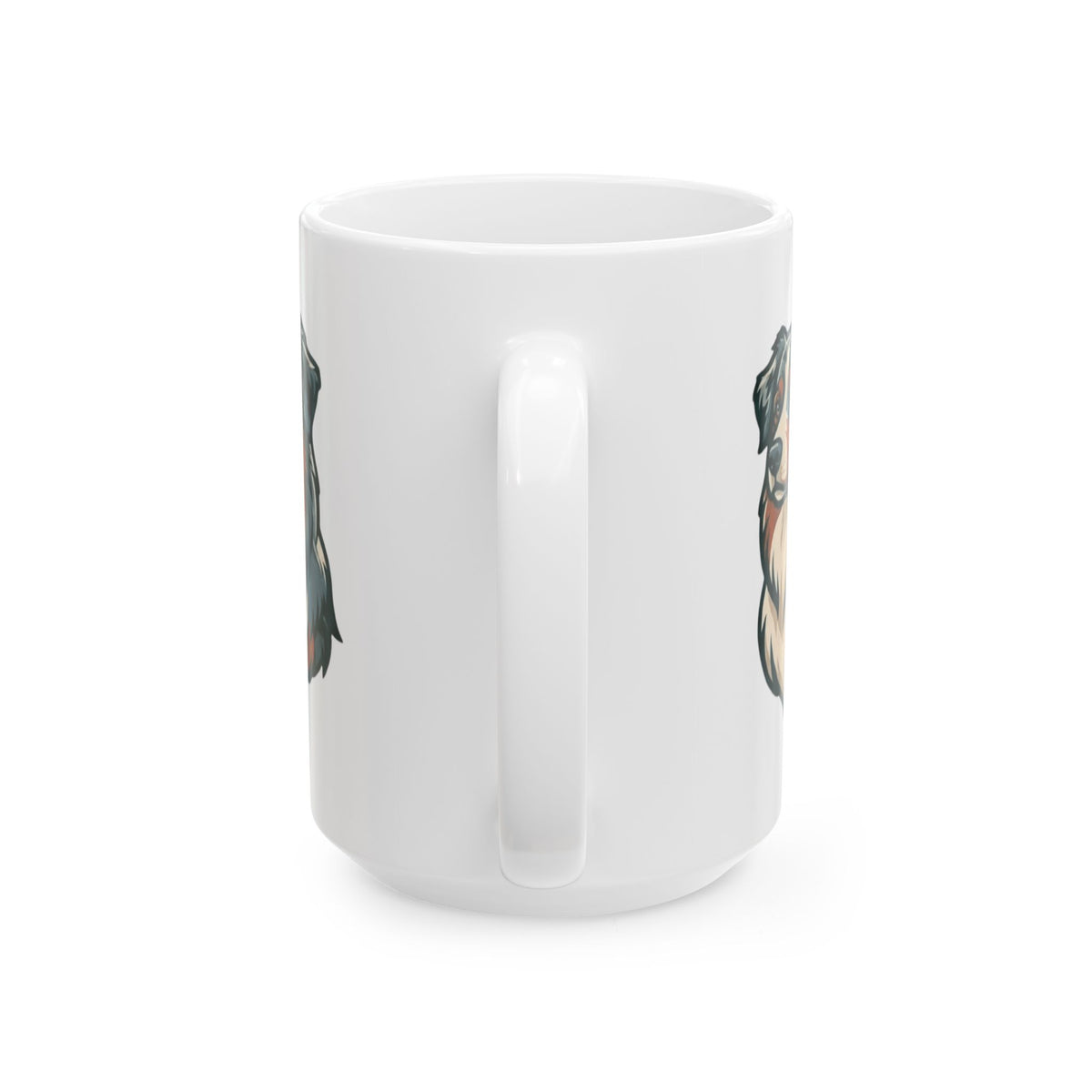 "Australian Sheperd" White Ceramic Mug — Graphic