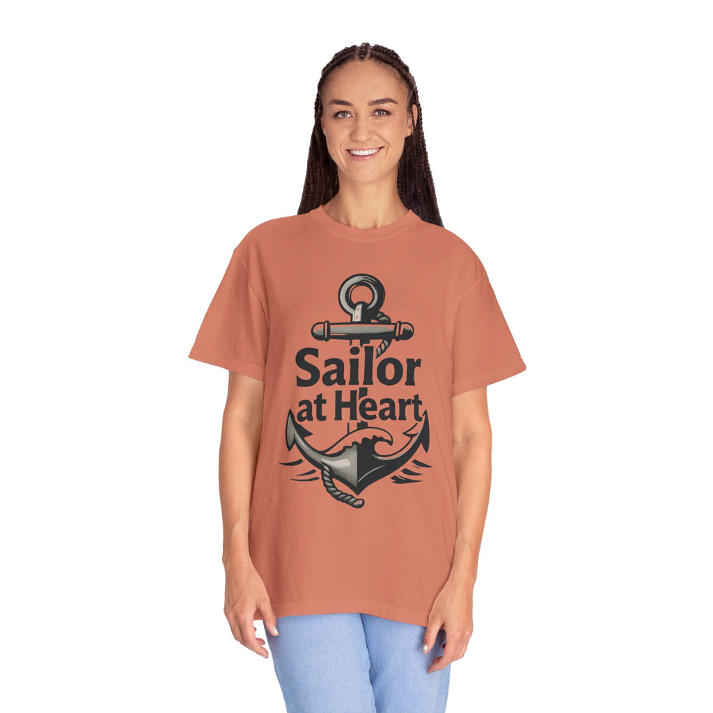 "Sailor at Heart-2" Unisex Garment-Dyed T-shirt