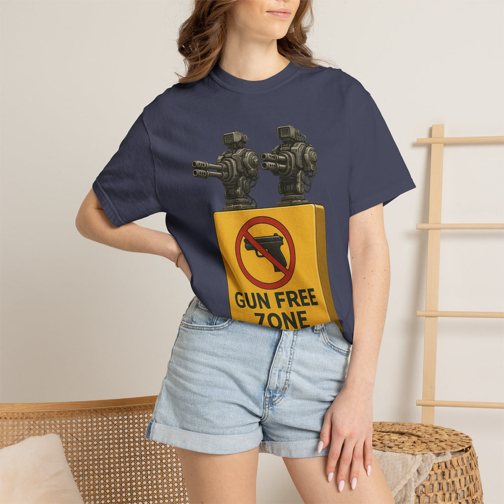 "Gun Free Zone: Unisex Garment-Dyed T-shirt