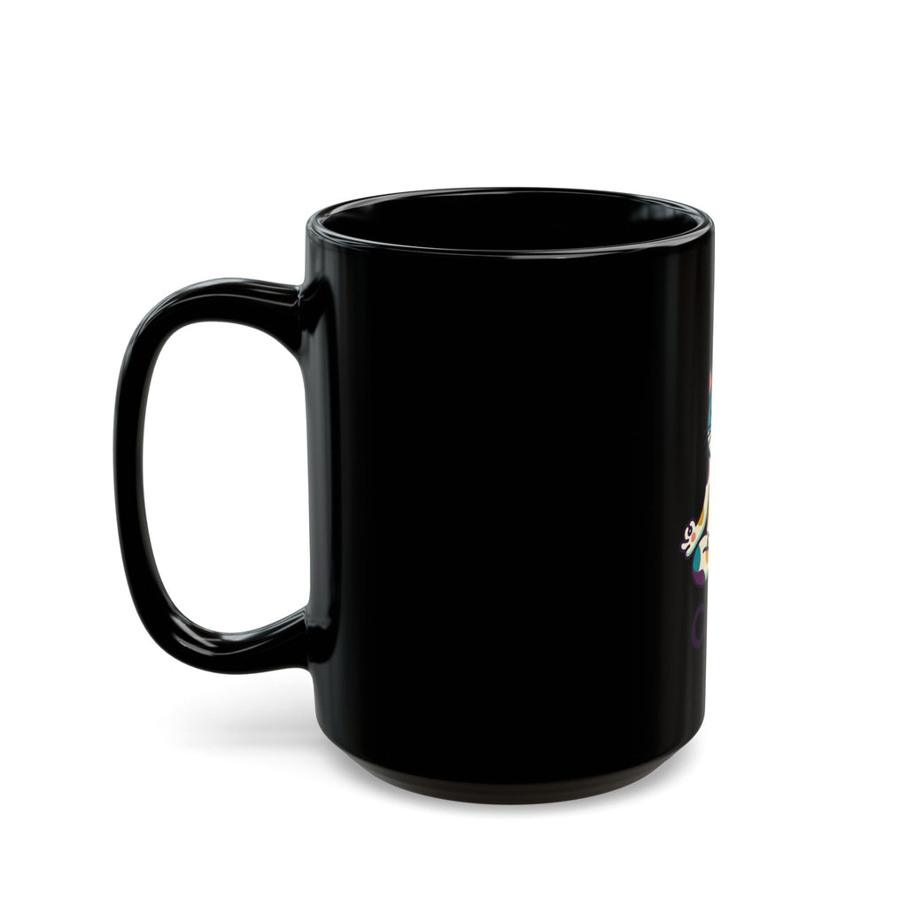"Cat CALM" Black Ceramic Mug