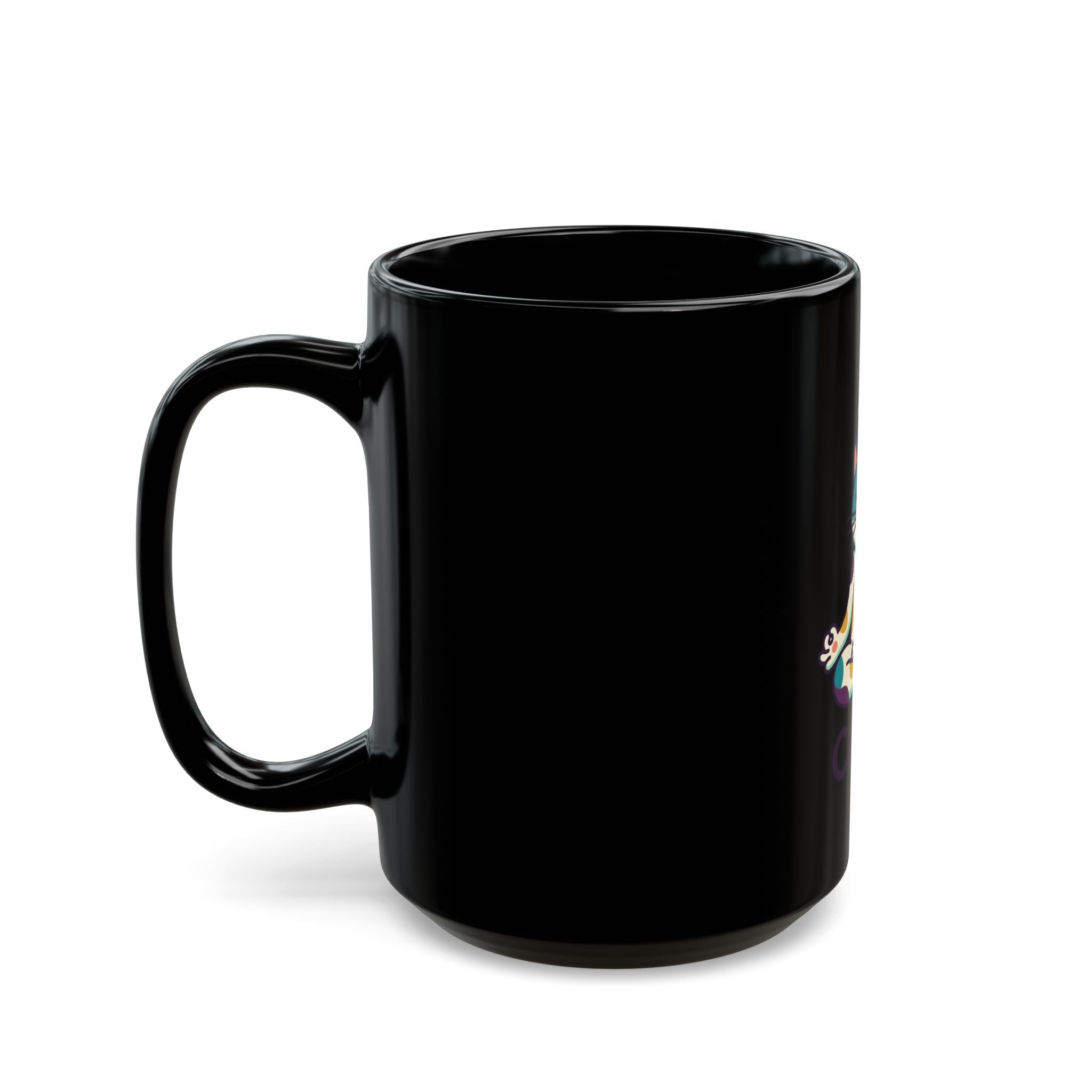 "Cat CALM" Black Ceramic Mug