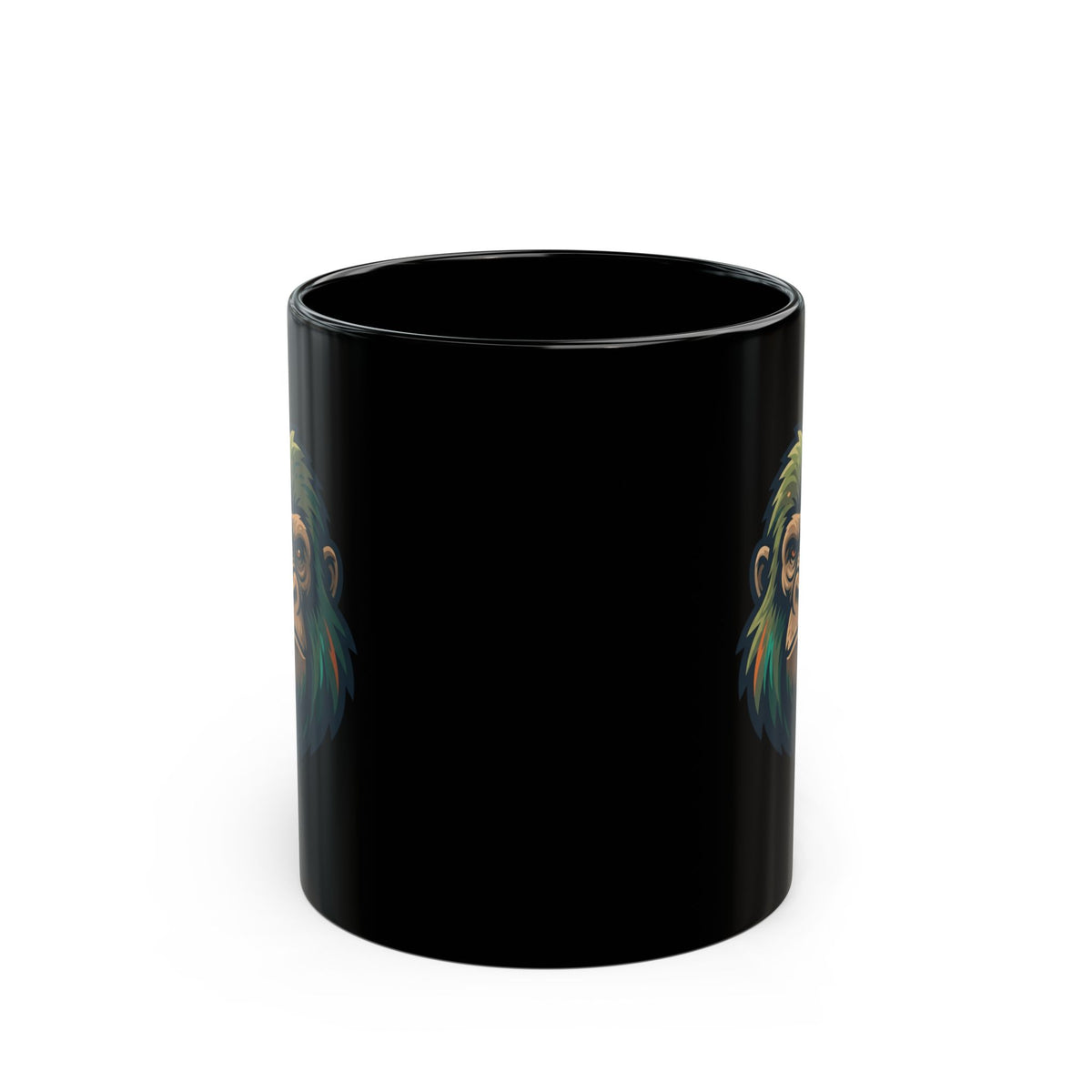 "The Bukit Timah Monkey Man (Singapore)" Black Ceramic Mug — Graphic