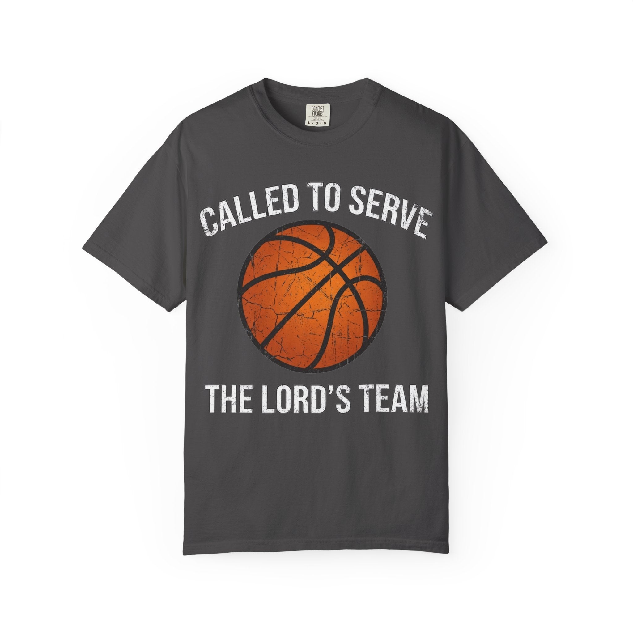 Called To Serve The Lord's Team Christian Basketball T-Shirt - Distressed Religious Sports Tee for Men and Women
