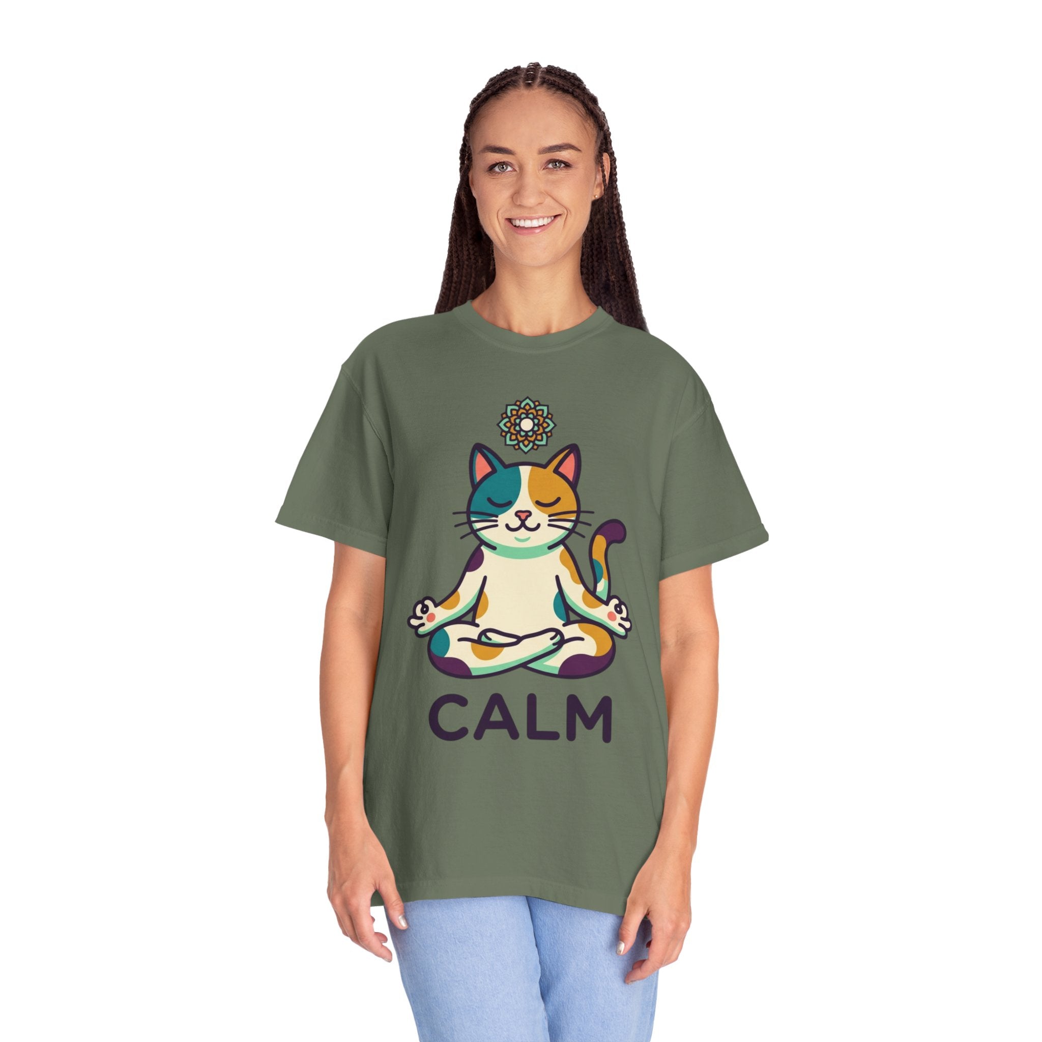 "Cat CALM" Unisex Garment-Dyed Tee