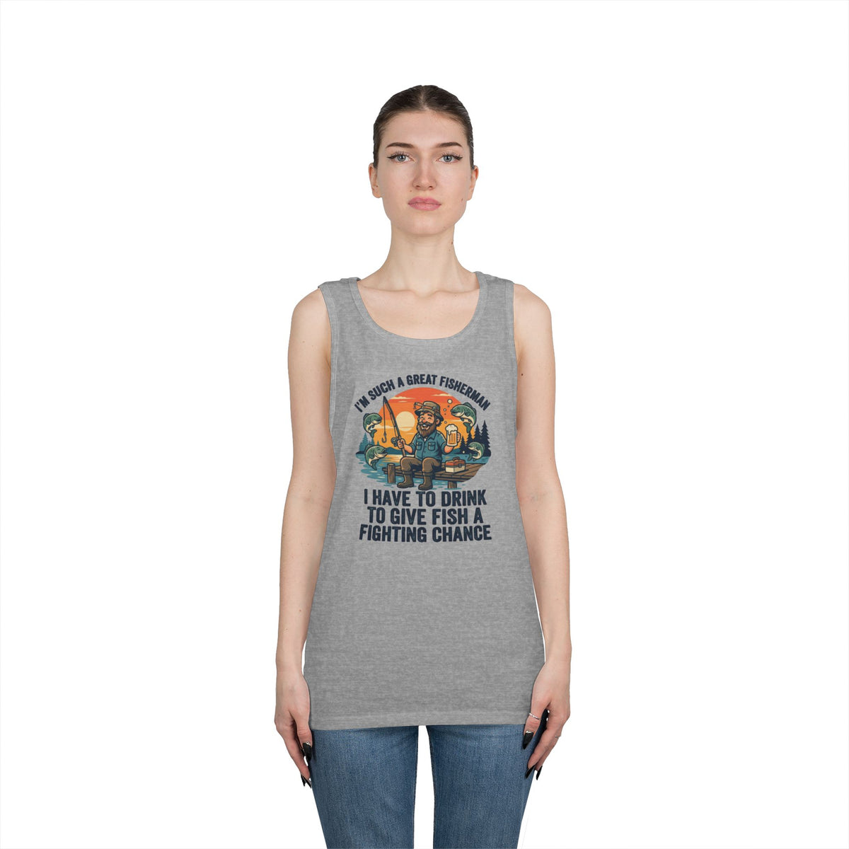 "Drink to Give Fish a Fighting Chance" Tank Top