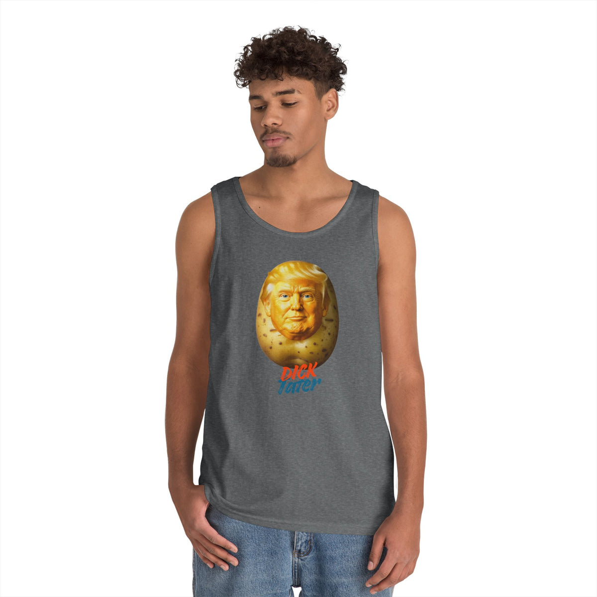 Color: Graphite Heather | Dick Tater Tank Top