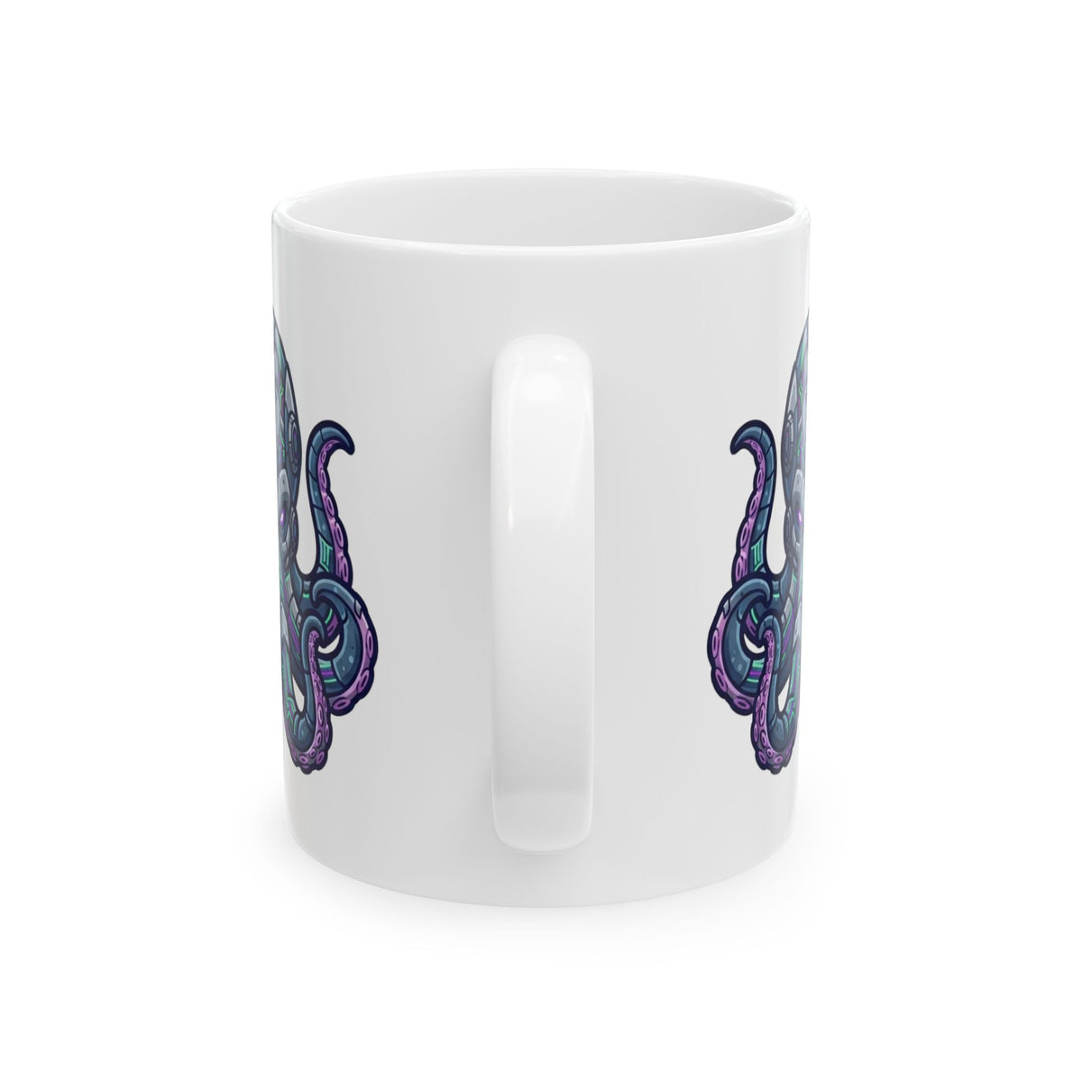 "Cyber Octopus" White Ceramic Mug — Graphic
