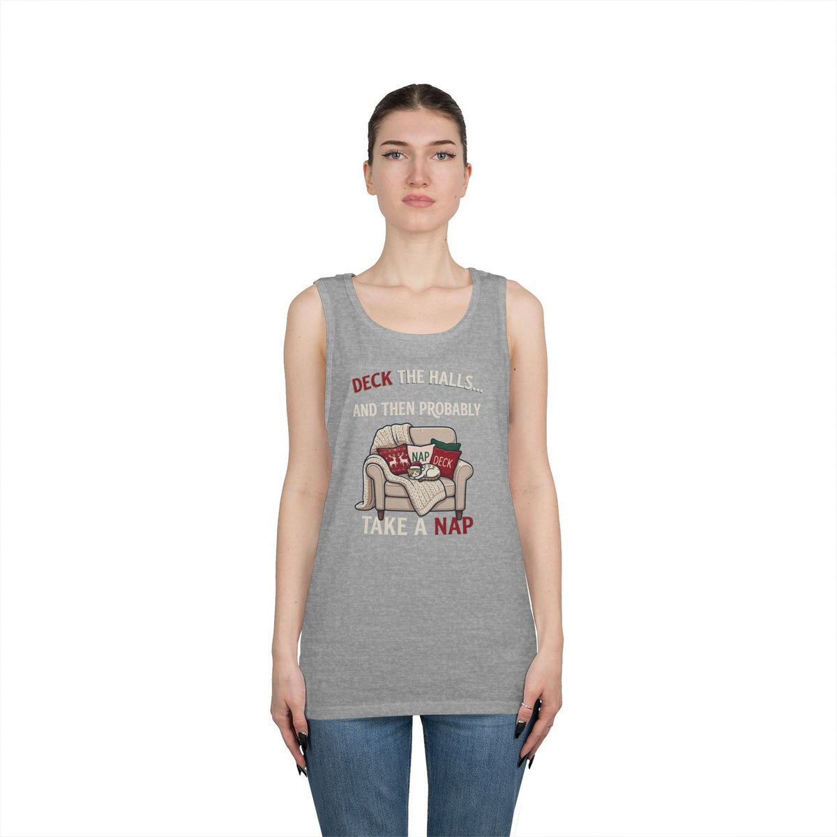 "Deck The Halls And Take A Nap" Tank Top