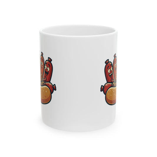 "Sausage Party" White Ceramic Mug — Graphic